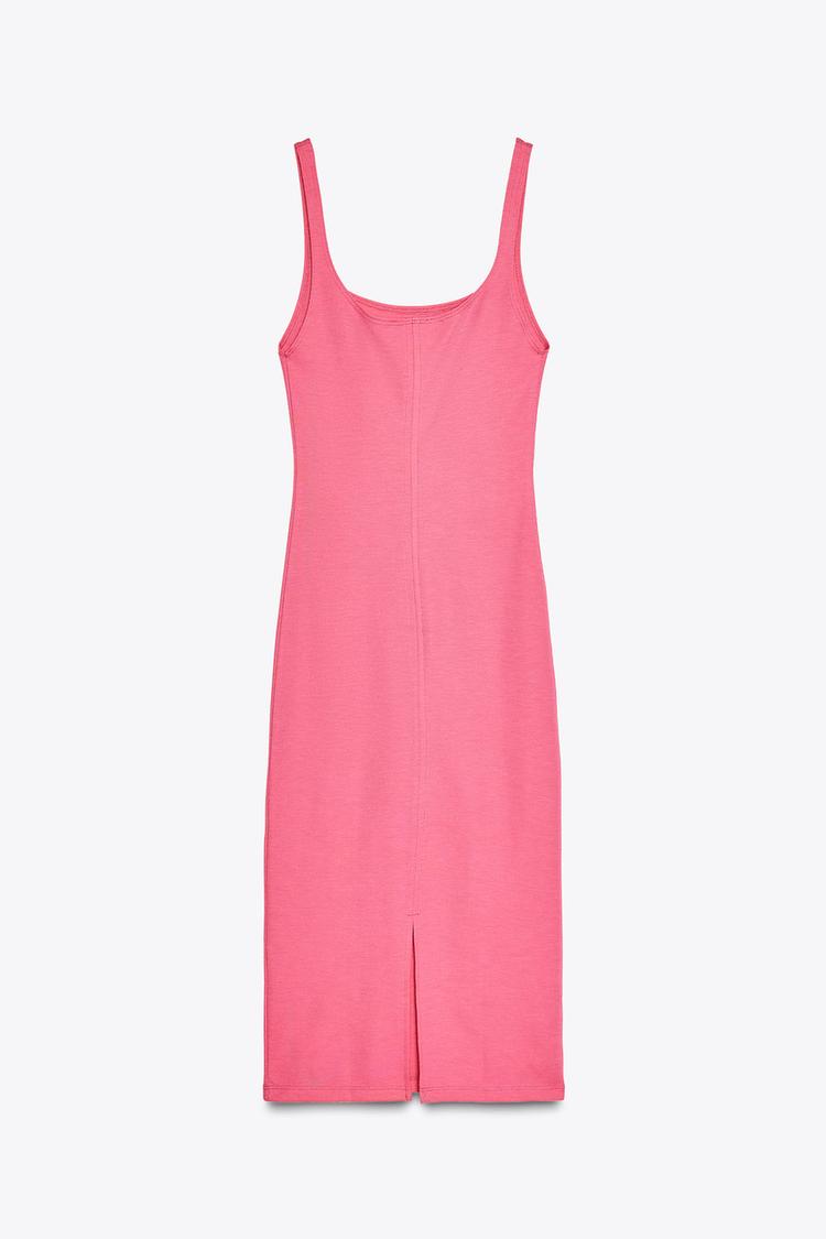 bodycon-style sleeveless pink dress - My Store